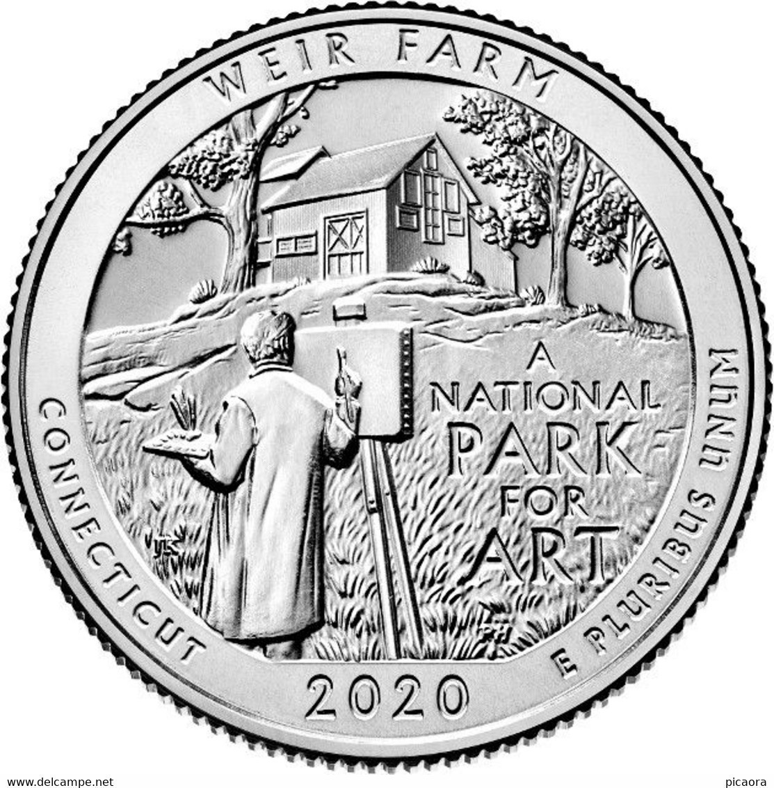 USA EEUU 25 CENTS. QUARTER DOLLAR WEIR FARM 2020 D O P A ELEGIR UNC NEW - 2010-...: National Parks