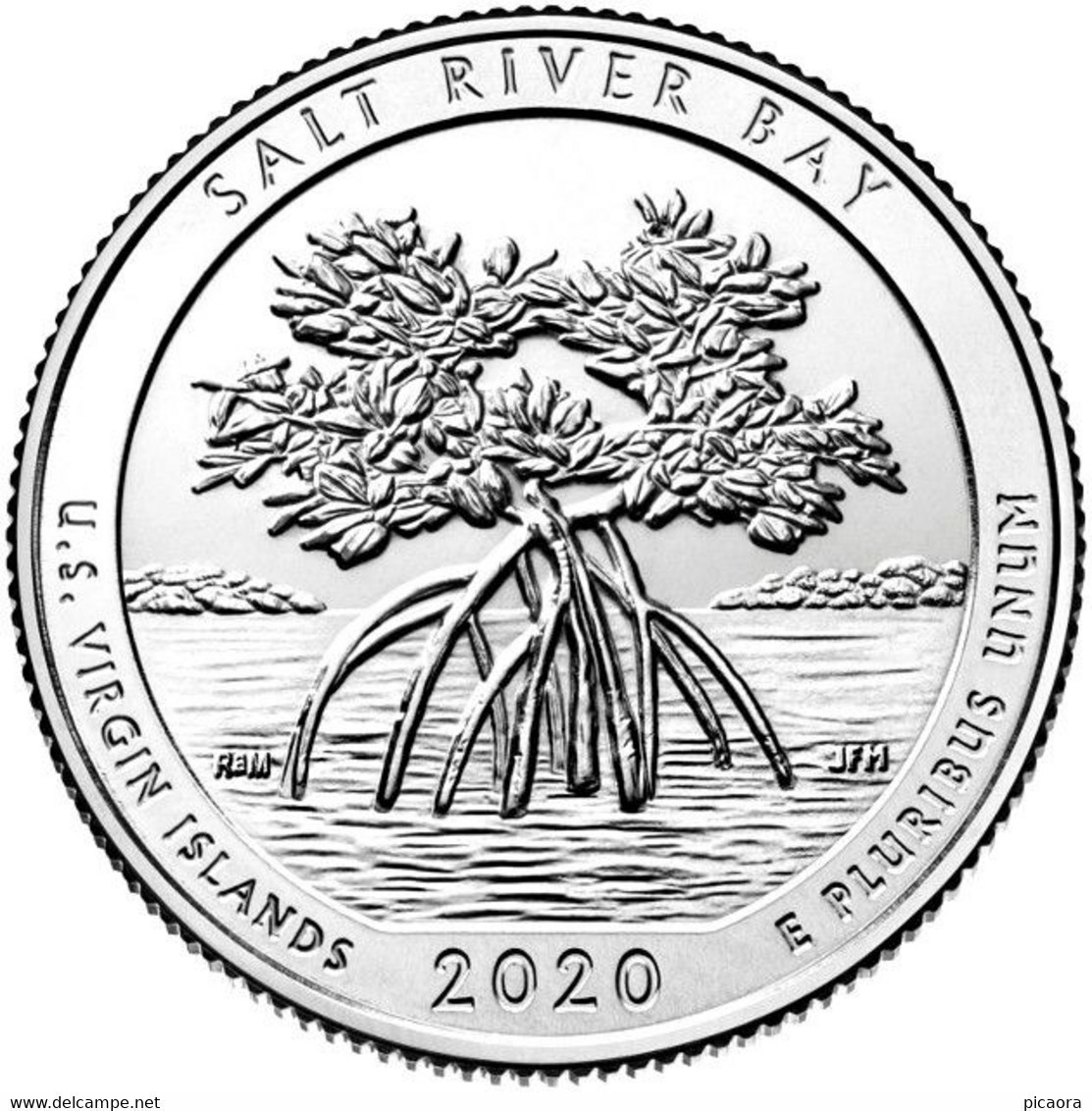 USA EEUU 25 CENTS. QUARTER DOLLAR SALT RIVER BAY 2020 D O P A ELEGIR UNC NEW - 2010-...: National Parks