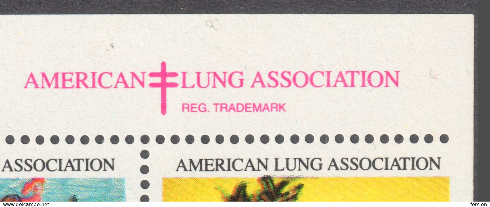 CHRISTMAS 1978 USA American Lung Association TBC Tuberculosis Charity Cinderella Label Vignette DEER TREE TRAIN Santa - Unclassified