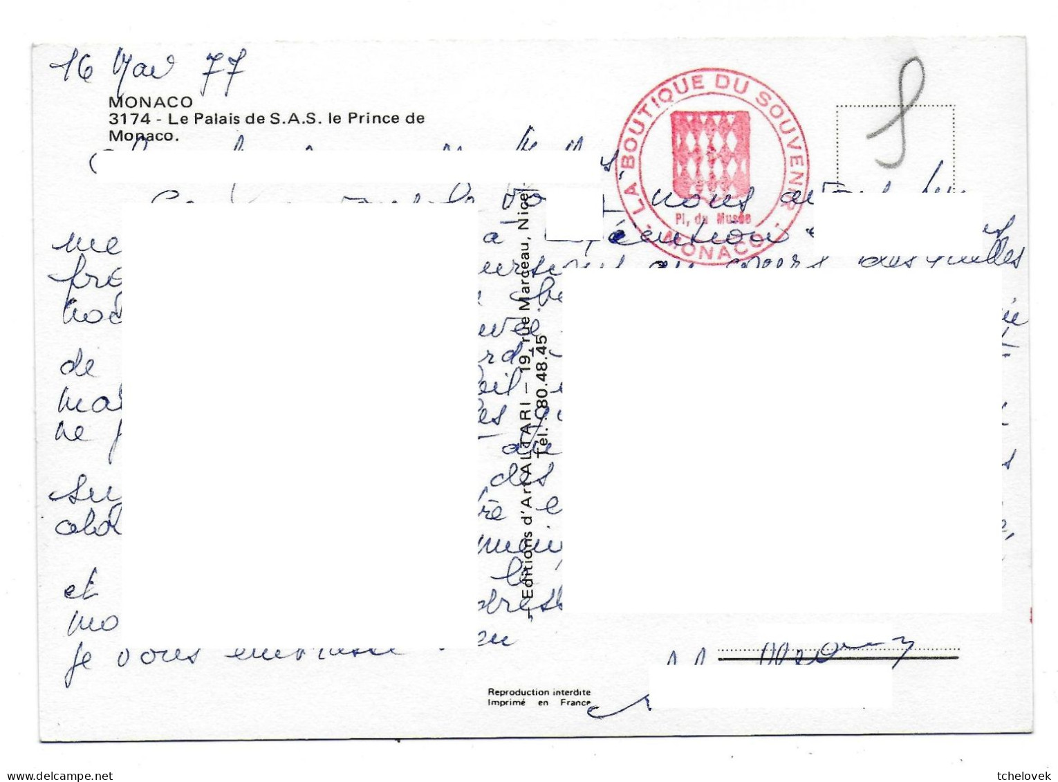 Monaco. 2799 Le Rocher 1954 & 3174 Le Palais 1977 - Giardino Esotico