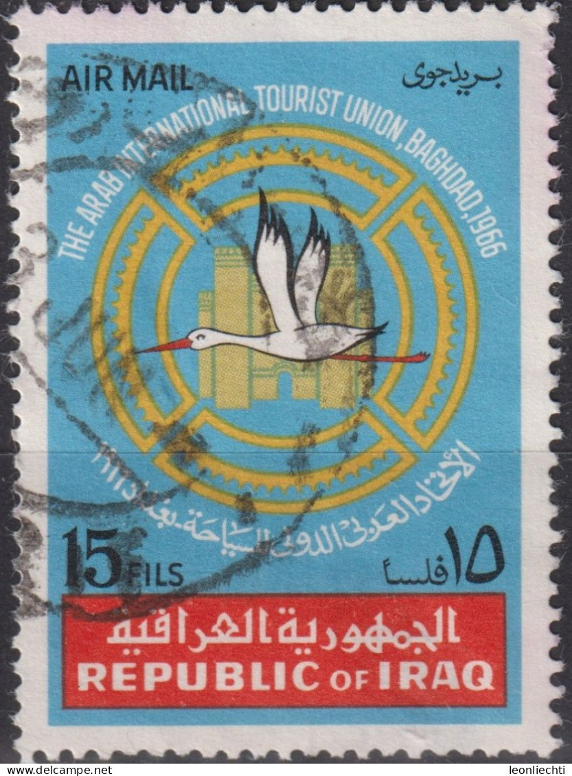 1966 Irak Air Mail° Mi:IQ 468, Sn:IQ C17, Yt:IQ PA17, Meeting Of The Inter. Ass. Of Arab Tourismus, Bagdad - Iraq