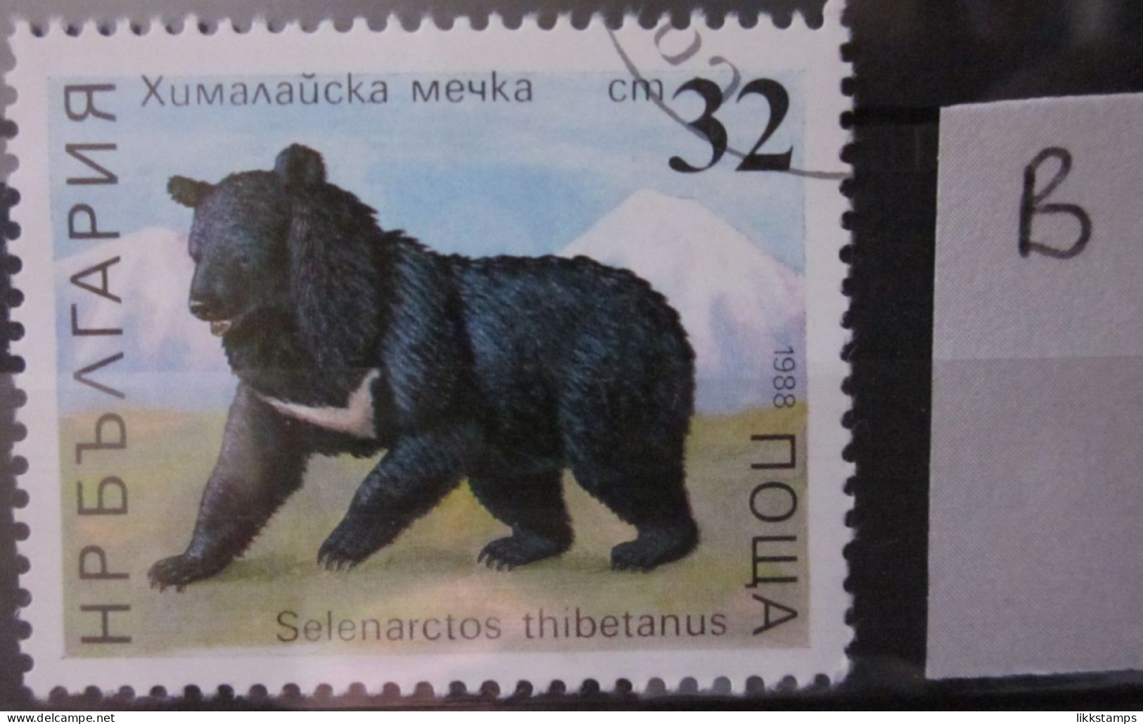 BULGARIA 1988 ~ S.G. 3563, ~ ' LOT B ' ~ BEARS. ~  VFU #02879 - Used Stamps