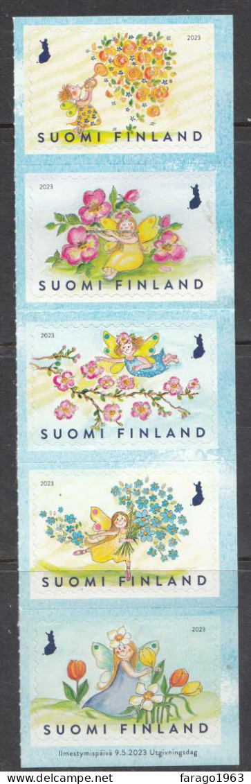 2023 Finland Spring Is In The Air Fairies Complete Strip Of 5 MNH @ BELOW FACE VALUE - Ungebraucht