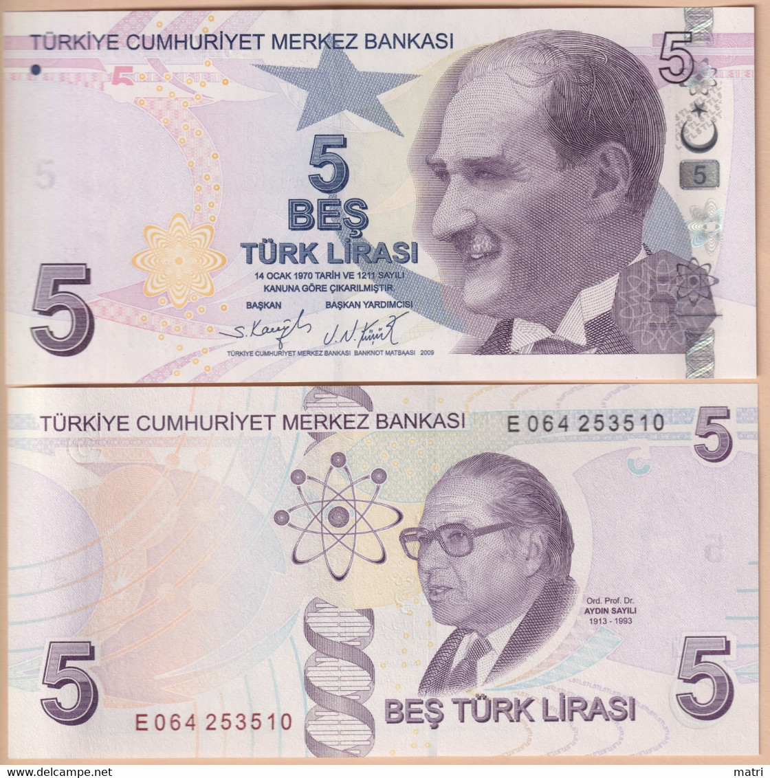 Turkey 5 Lira 2021 P#222e - Turquie