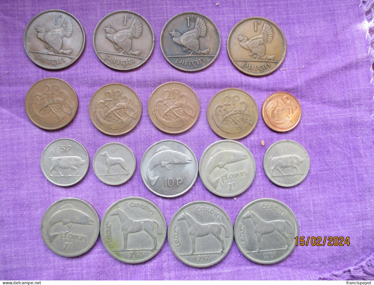 Lot Ireland 18 Coins 1928 - 2000 - Kilowaar - Munten