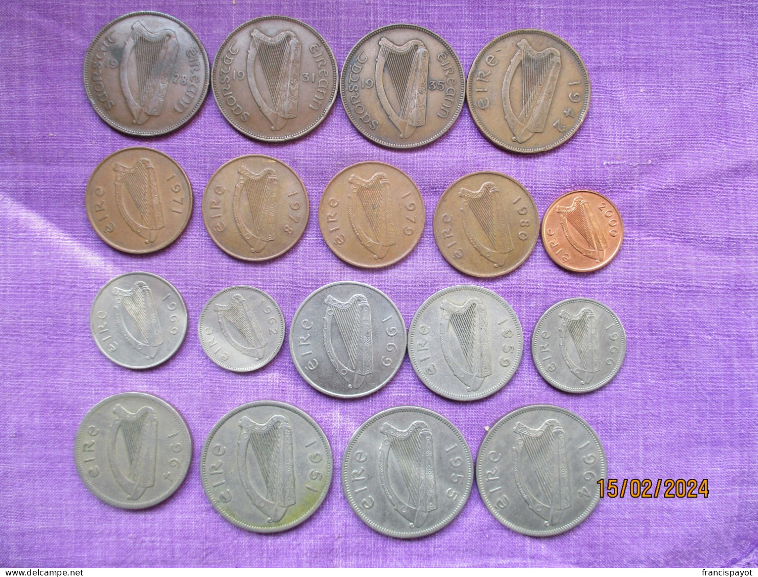 Lot Ireland 18 Coins 1928 - 2000 - Mezclas - Monedas