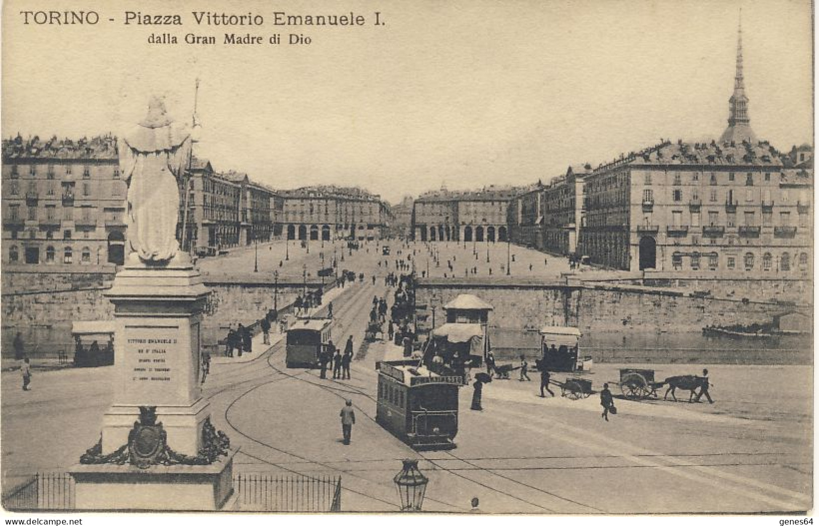 Piazza Vittorio Emanuele I - Viaggiata Il 8 Giugno 1915 In Franchigia Per Militari (2 Immagini) - Lugares Y Plazas