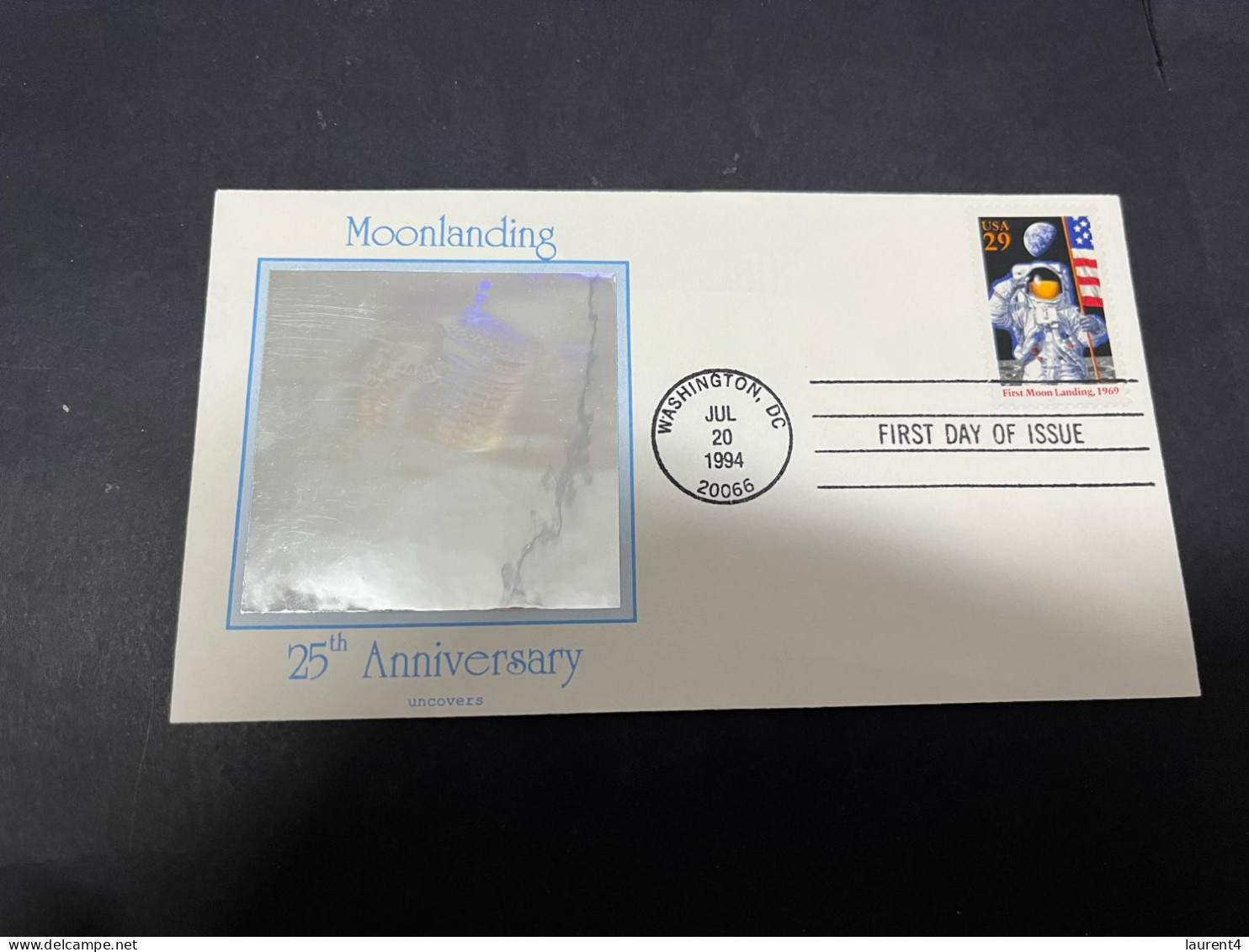 16-2-2024 (4 X 22) USA FDC 1985 - Moon Landing 25th Anniversary - 1981-1990