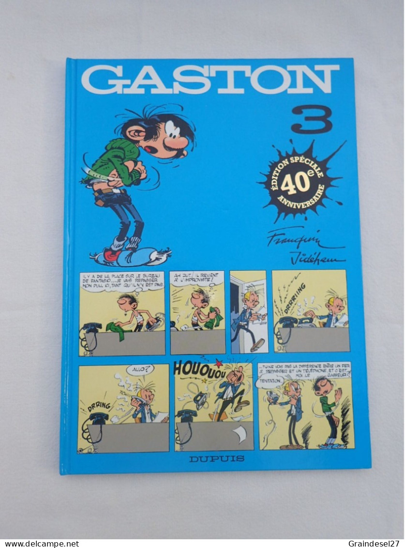 BD Gaston 3 Edtion Spéciale 40e Anniversaire 1997 - Franquin