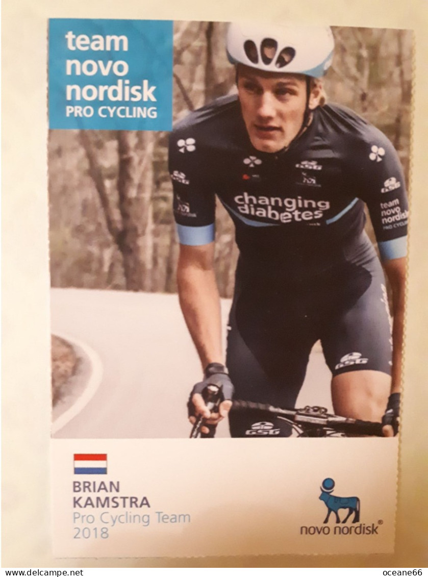 Cycling Brian Kamstra team NOVO NORDISK 2018 format 7 5 10cm