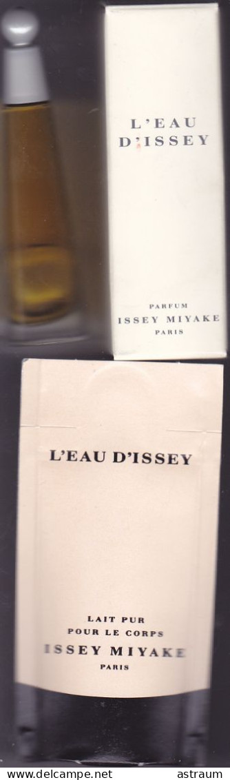Lot Miniature Vintage Parfum + 1 Lait Pour Le Corps - Issey Miyake - EDT - L'eau - 3,5ml Pleine Avec Boite Lait 10ml - Miniatures Femmes (avec Boite)