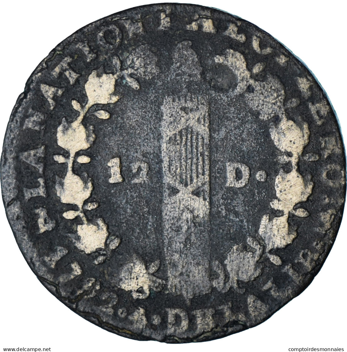 France, Louis XVI, 12 Deniers, 1792 / AN 4, Nantes Ou Saumur, Cuivre, B+ - Other & Unclassified