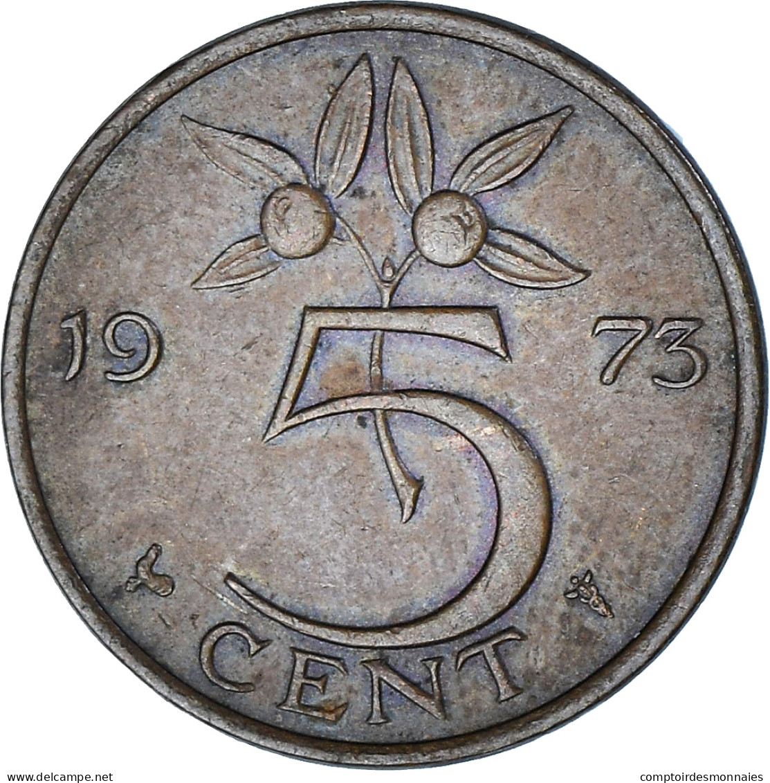 Pays-Bas, 5 Cents, 1973 - 1948-1980 : Juliana