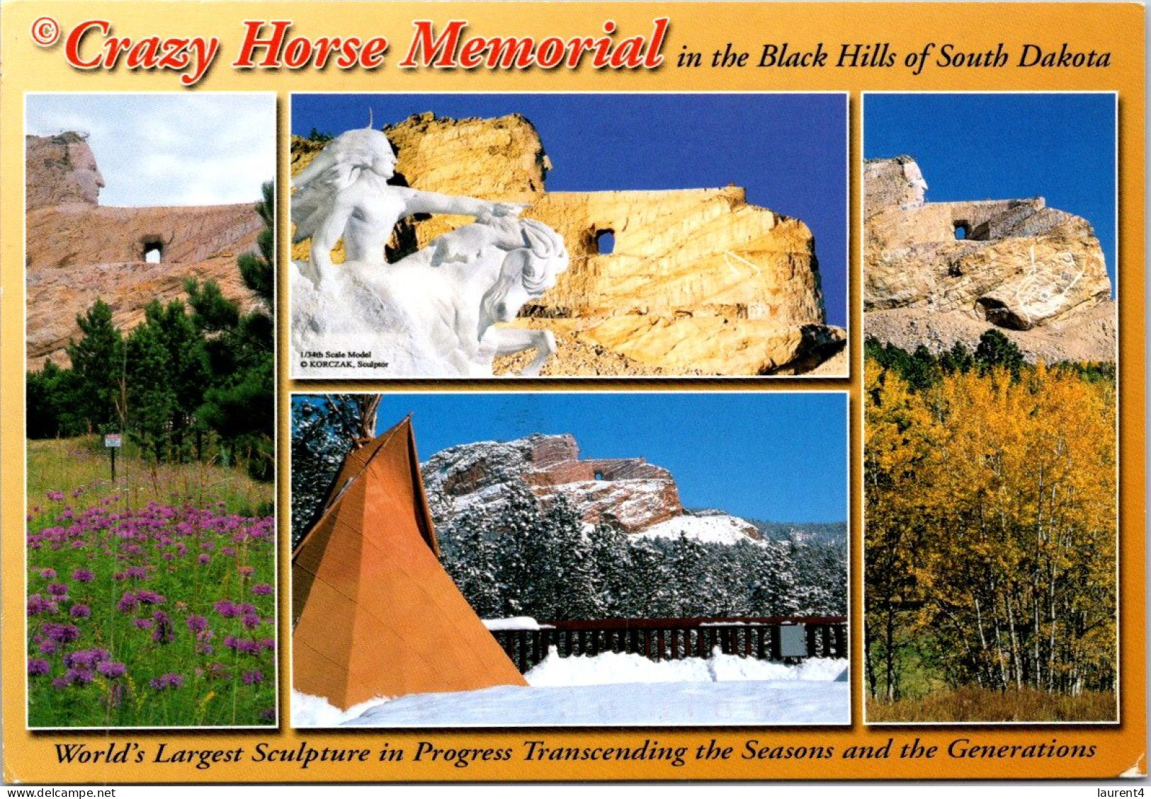 16-2-2024 (4 X 25) USA - Crazy Horse Memorial (South Dakota) - Andere & Zonder Classificatie