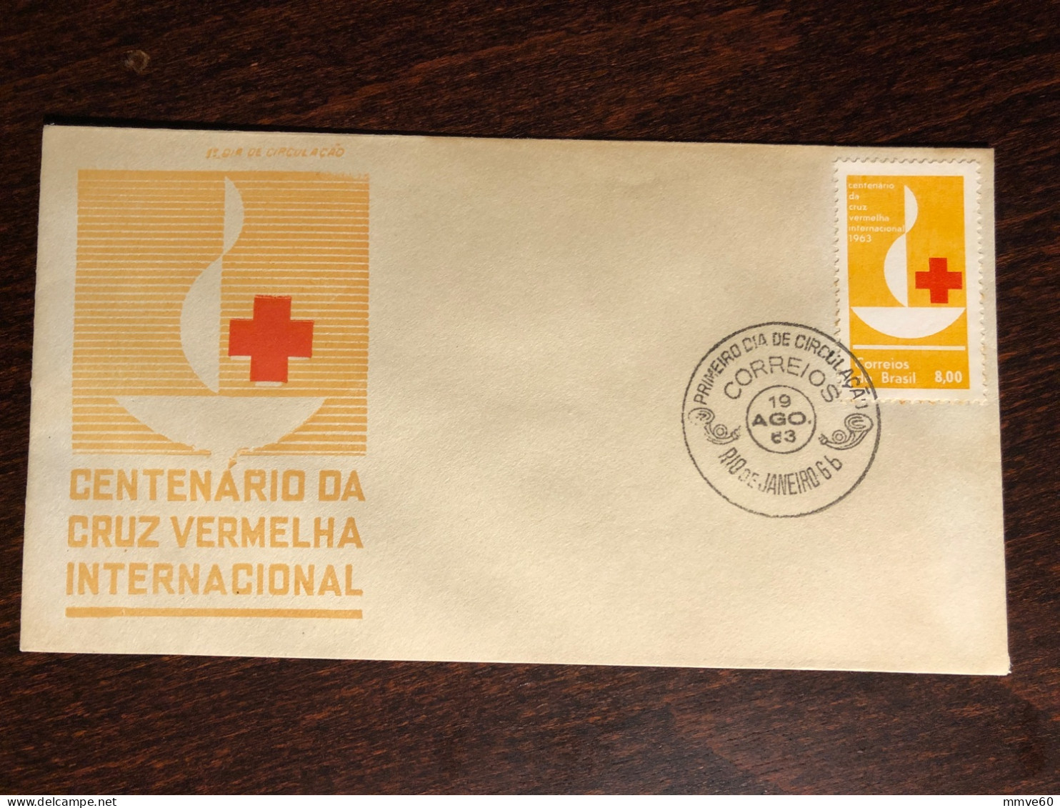 BRAZIL FDC COVER 1963 YEAR RED CROSS HEALTH MEDICINE STAMPS - Storia Postale