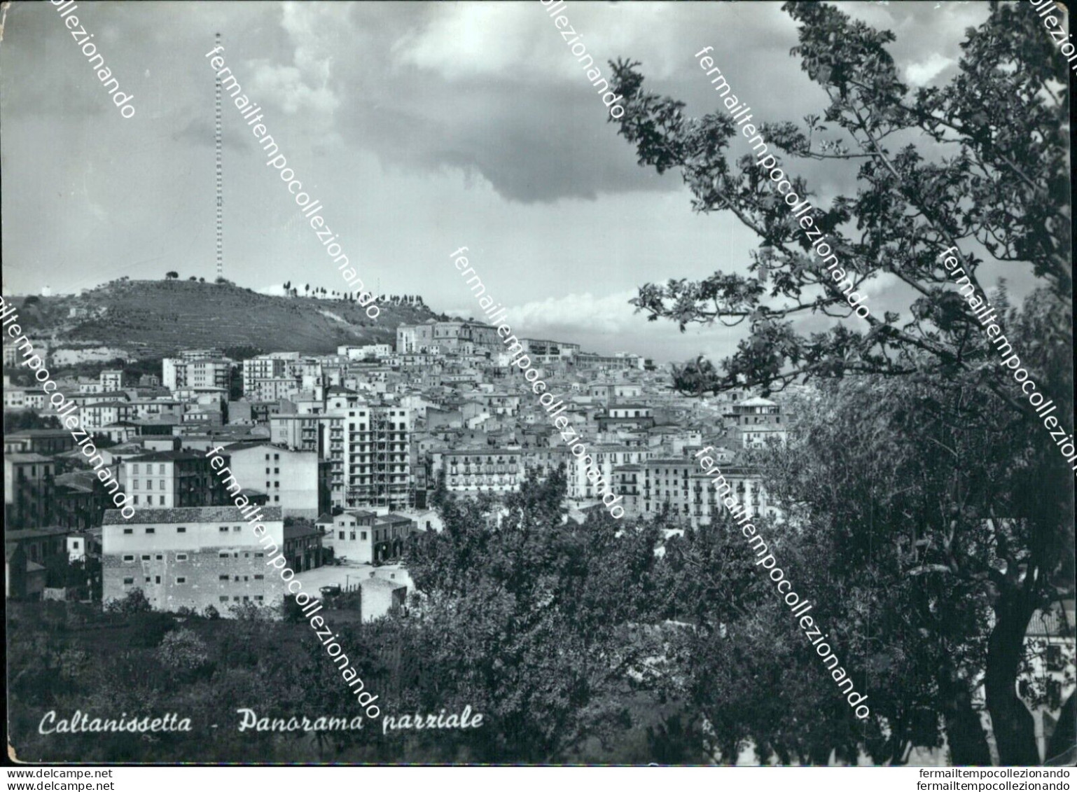 Bn273 Cartolina Caltanissetta Citta' Panorama Parziale - Caltanissetta