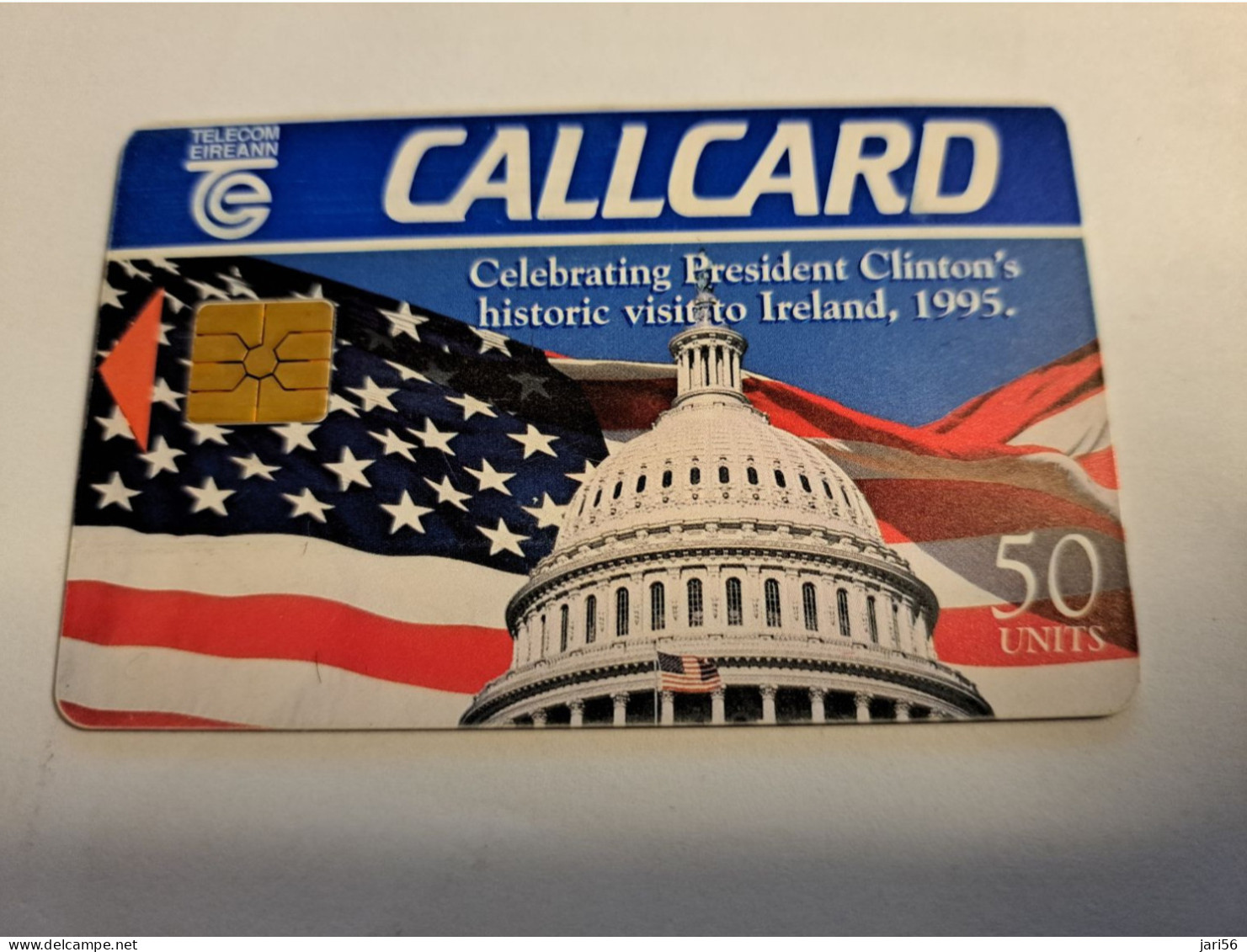 IRELAND /IERLANDE   CHIPCARD 50  UNITS / PRESIDENT CLINTONS VISIT IRELAND 1995      USED CARD    ** 16264** - Ierland