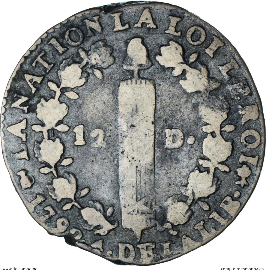 France, Louis XVI, 12 Deniers, 1792 / AN 4, Saumur, Cuivre, TB, Gadoury:15 - Sonstige & Ohne Zuordnung