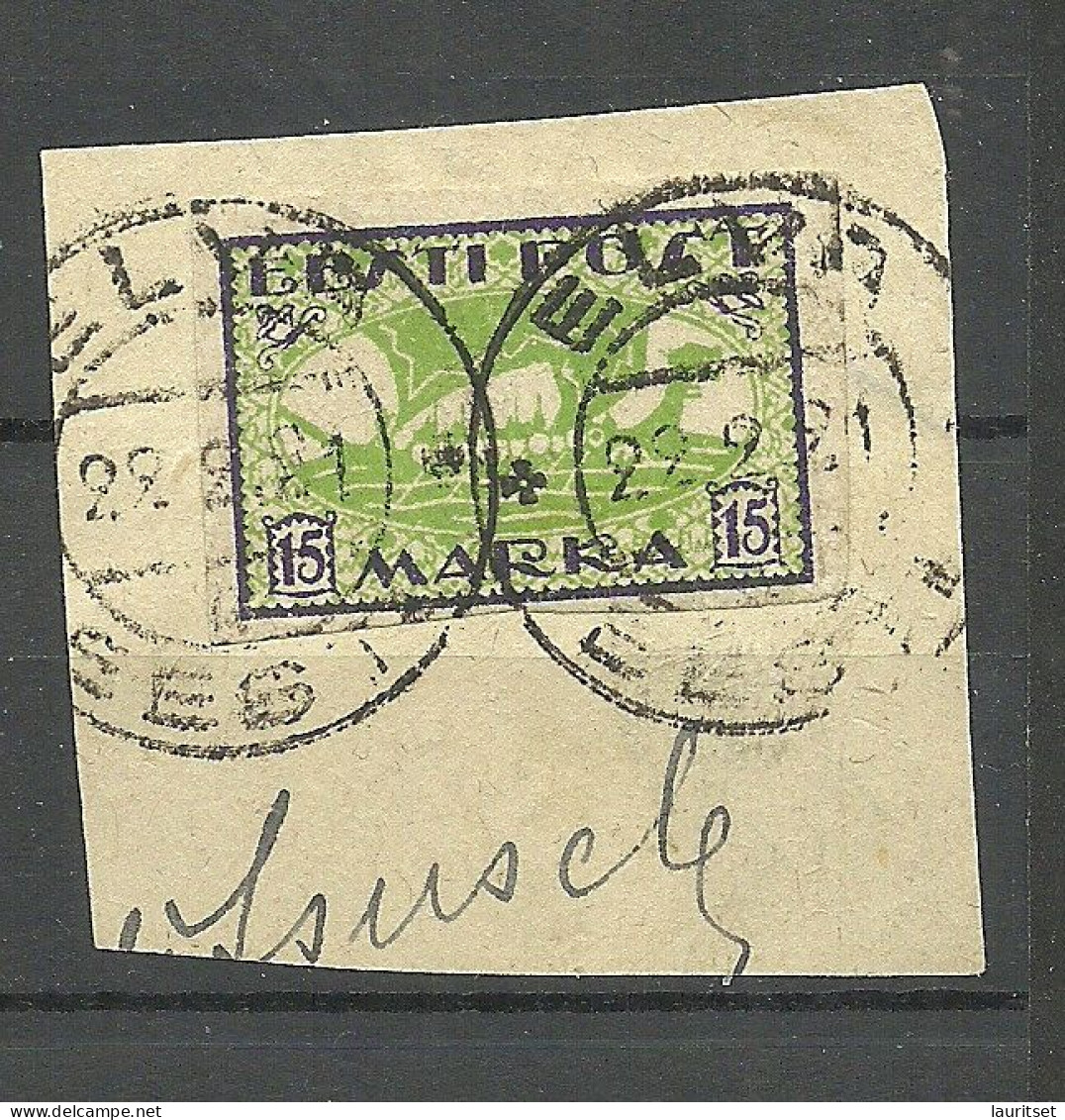 ESTLAND Estonia 1921 O ELVA Michel 23 B On Piece - Estland