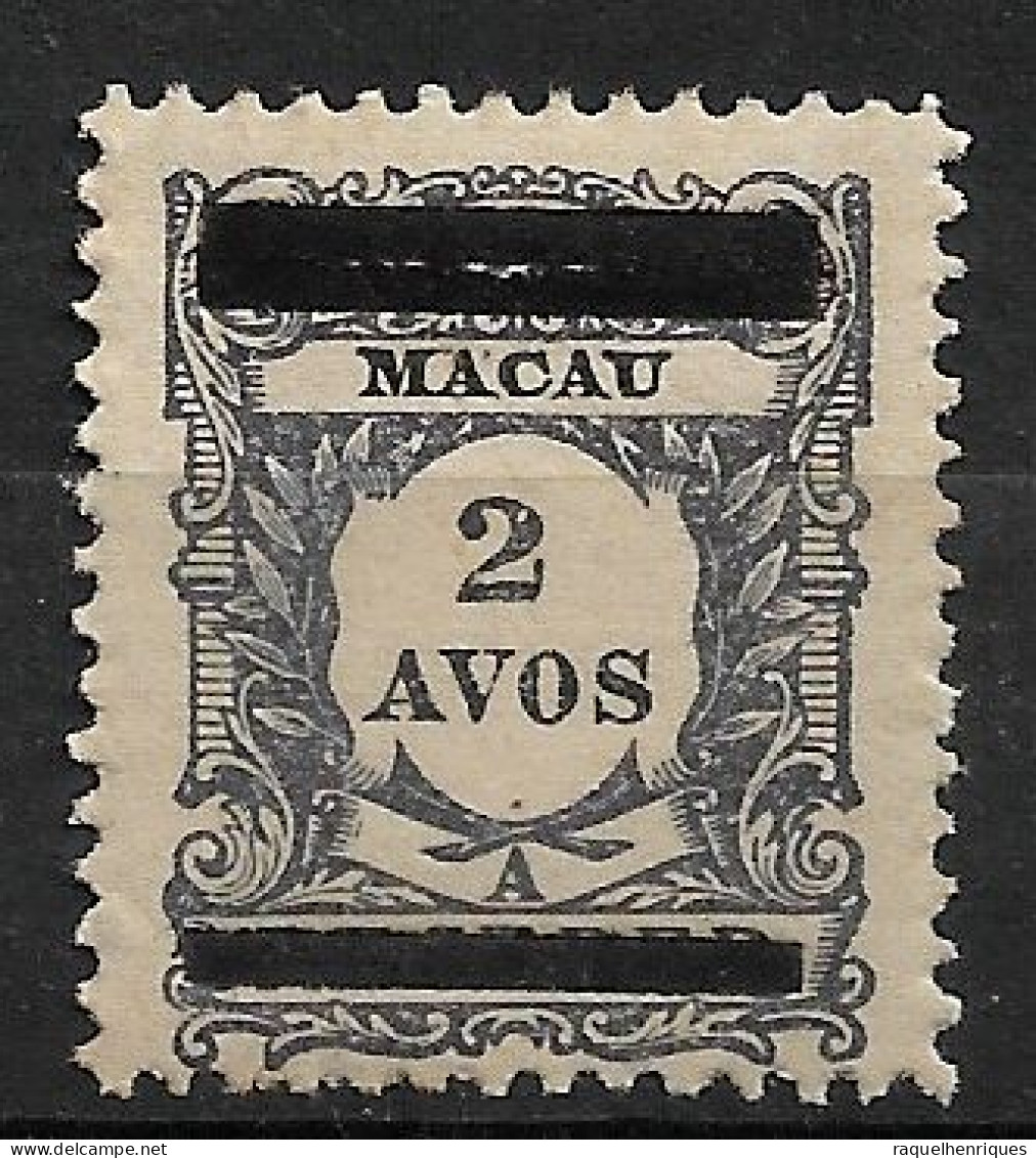 MACAU 1910 POSTAGE DUE OVERPRINTED MH (NP#70-P12-L4) - Neufs
