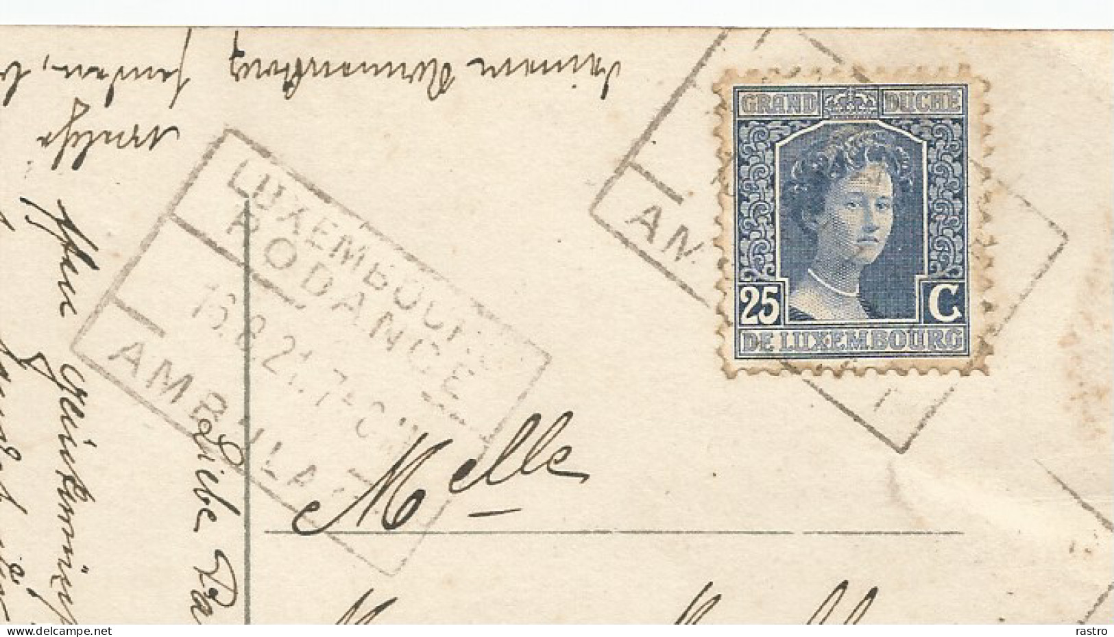 N° 99 (25c Bleu) Sur Carte-vue à Destination De Aix-sur-Cloie (Belgique)     O  Ambulant (1921) - 1914-24 Maria-Adelaide