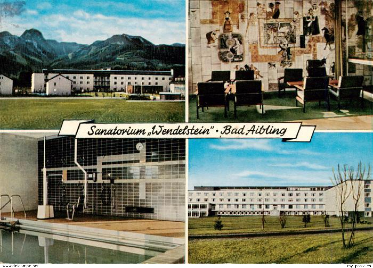 73918236 Bad Aibling Sanatorium Wendelstein Foyer Behandlungsbecken Park - Bad Aibling