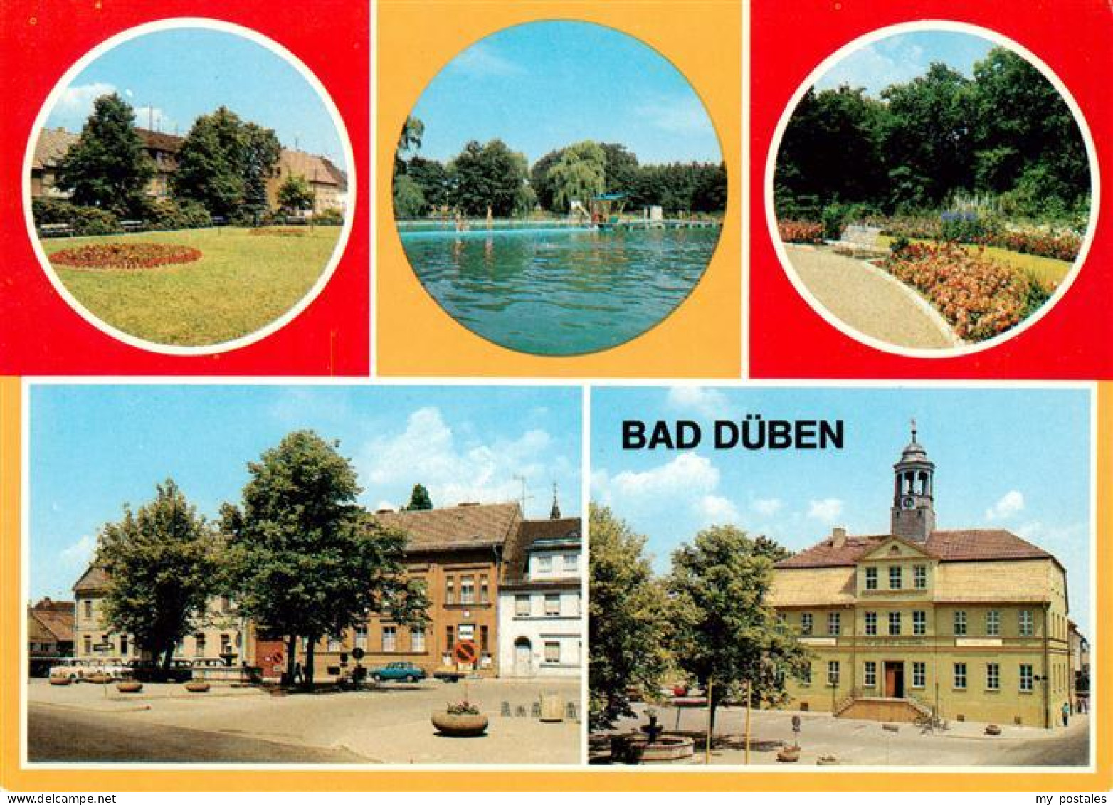 73877841 Bad Dueben Platz Der Jugend Waldbad Hammermuehle Kurpark Markt Rathaus  - Bad Düben