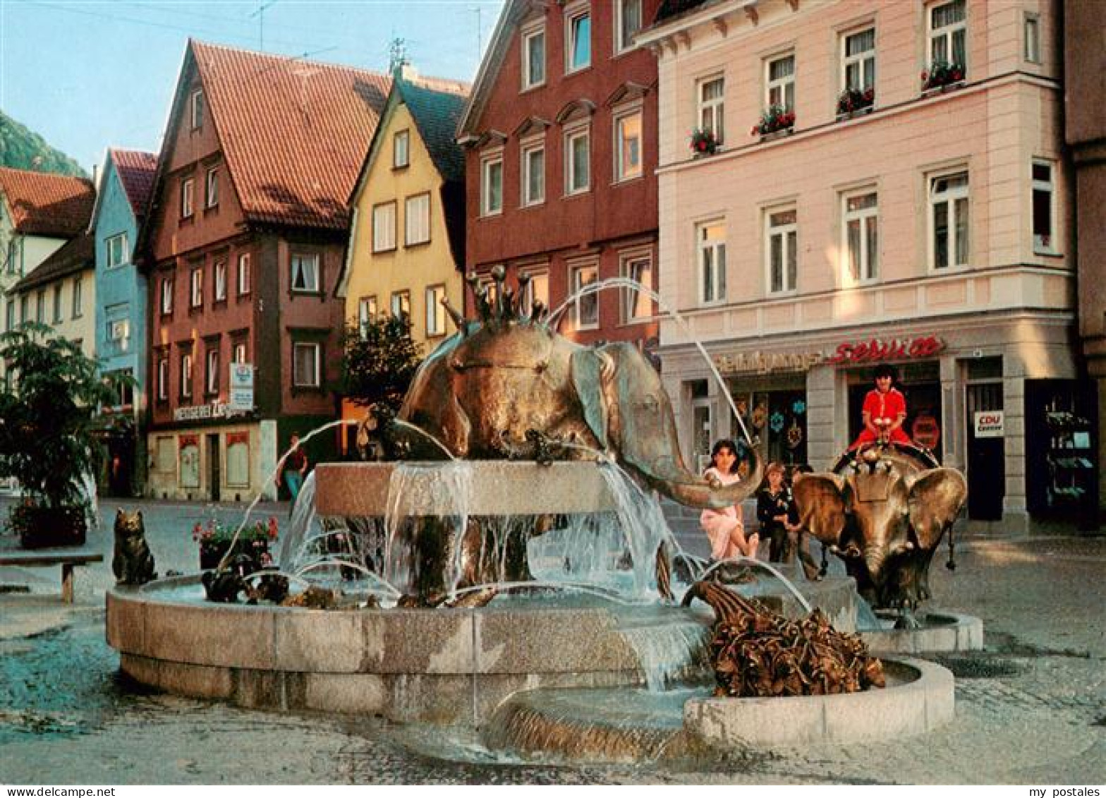 73877828 Geislingen  Steige Mit Helfenstein Und Oedenturm Forellenbrunnen Fussga - Geislingen