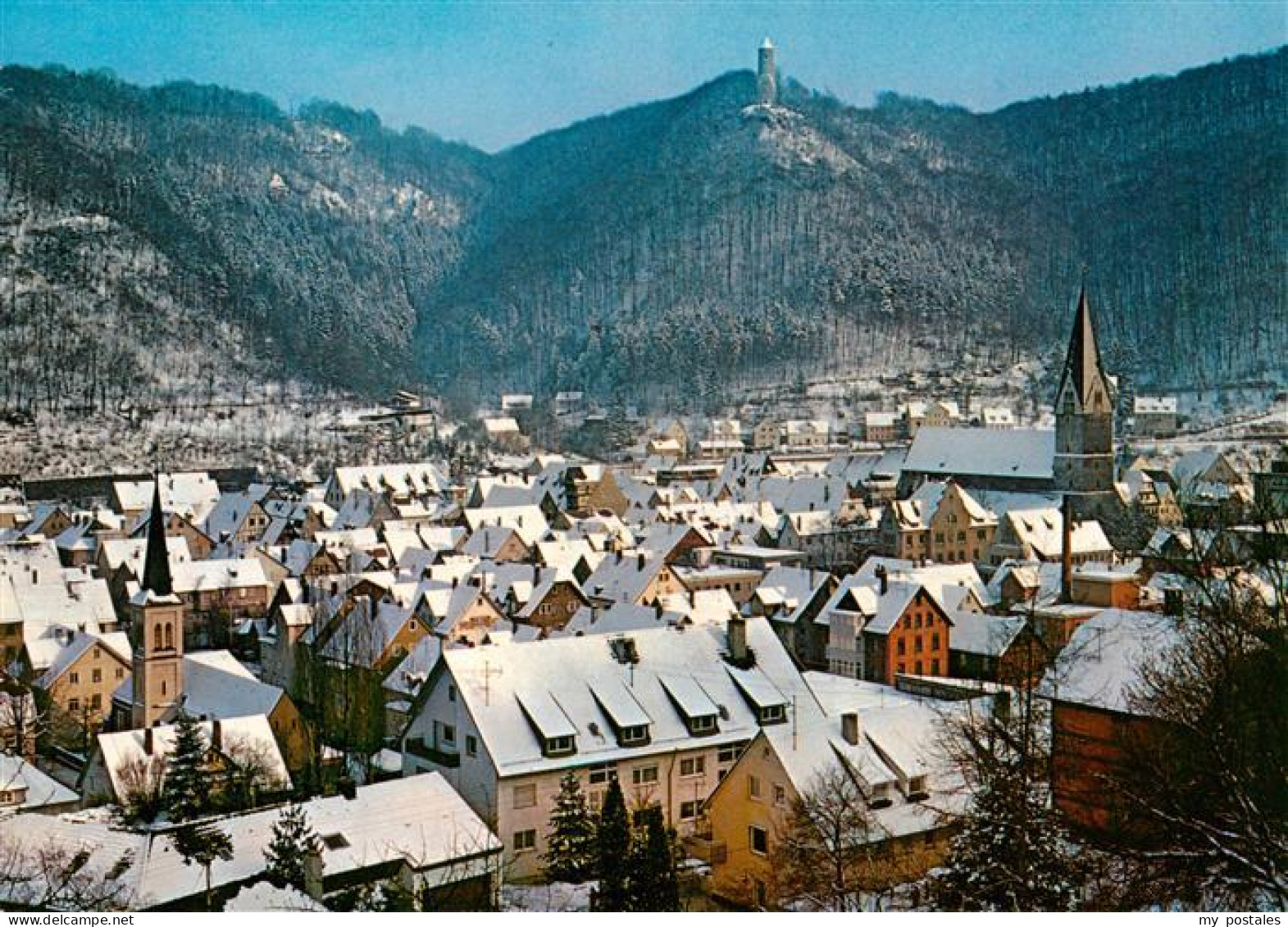 73877811 Geislingen  Steige Teilansicht Der Oberen Stadt Mit Kath Kirche Ev Stad - Geislingen