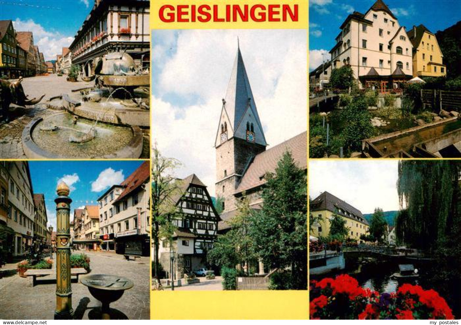 73877795 Geislingen  Steige Alter Zoll Glockenspiel Stadtkirche Forellenbrunnen  - Geislingen