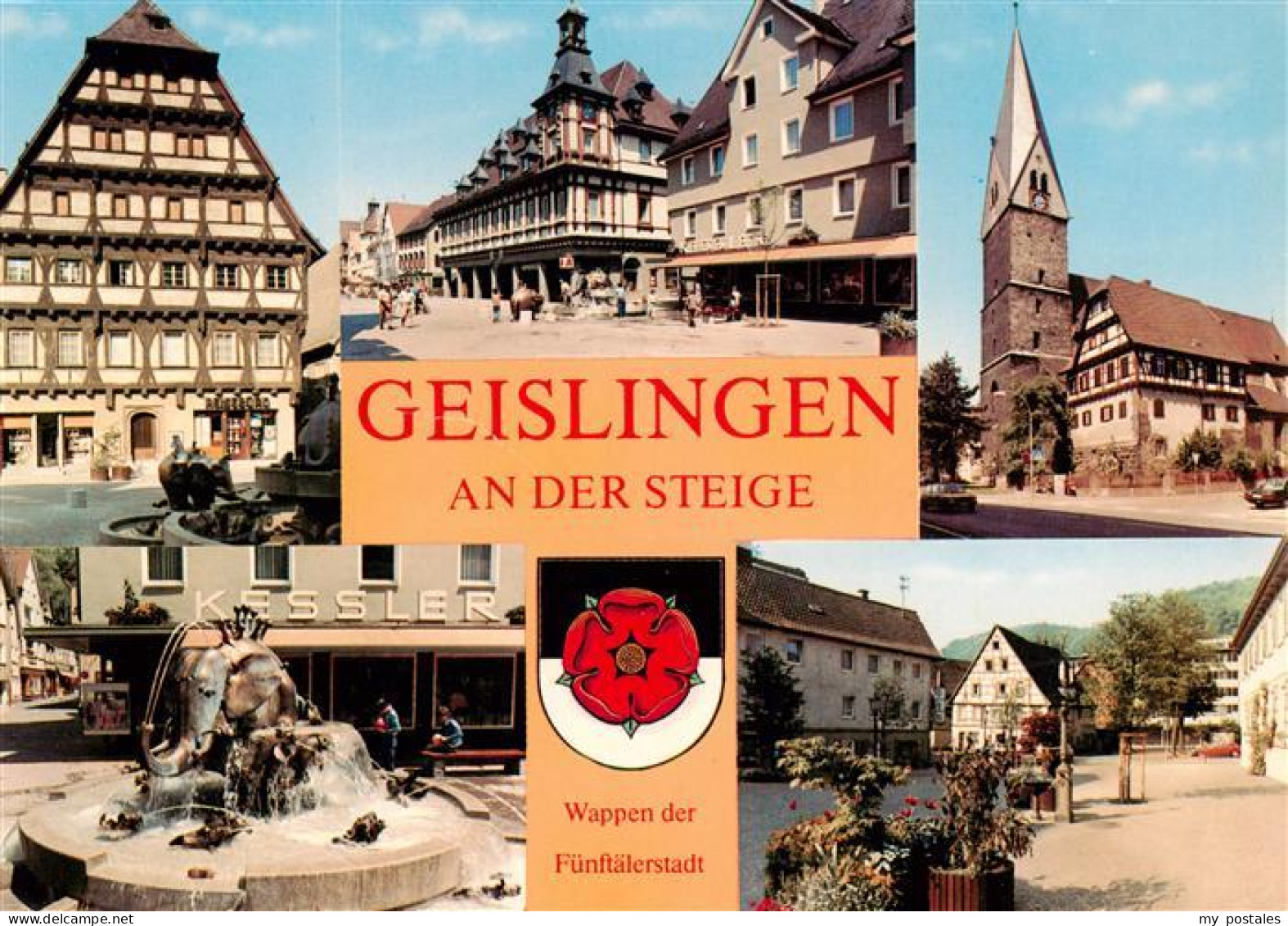 73877790 Geislingen  Steige Alter Zoll Glockenspiel Stadtkirche Forellenbrunnen  - Geislingen