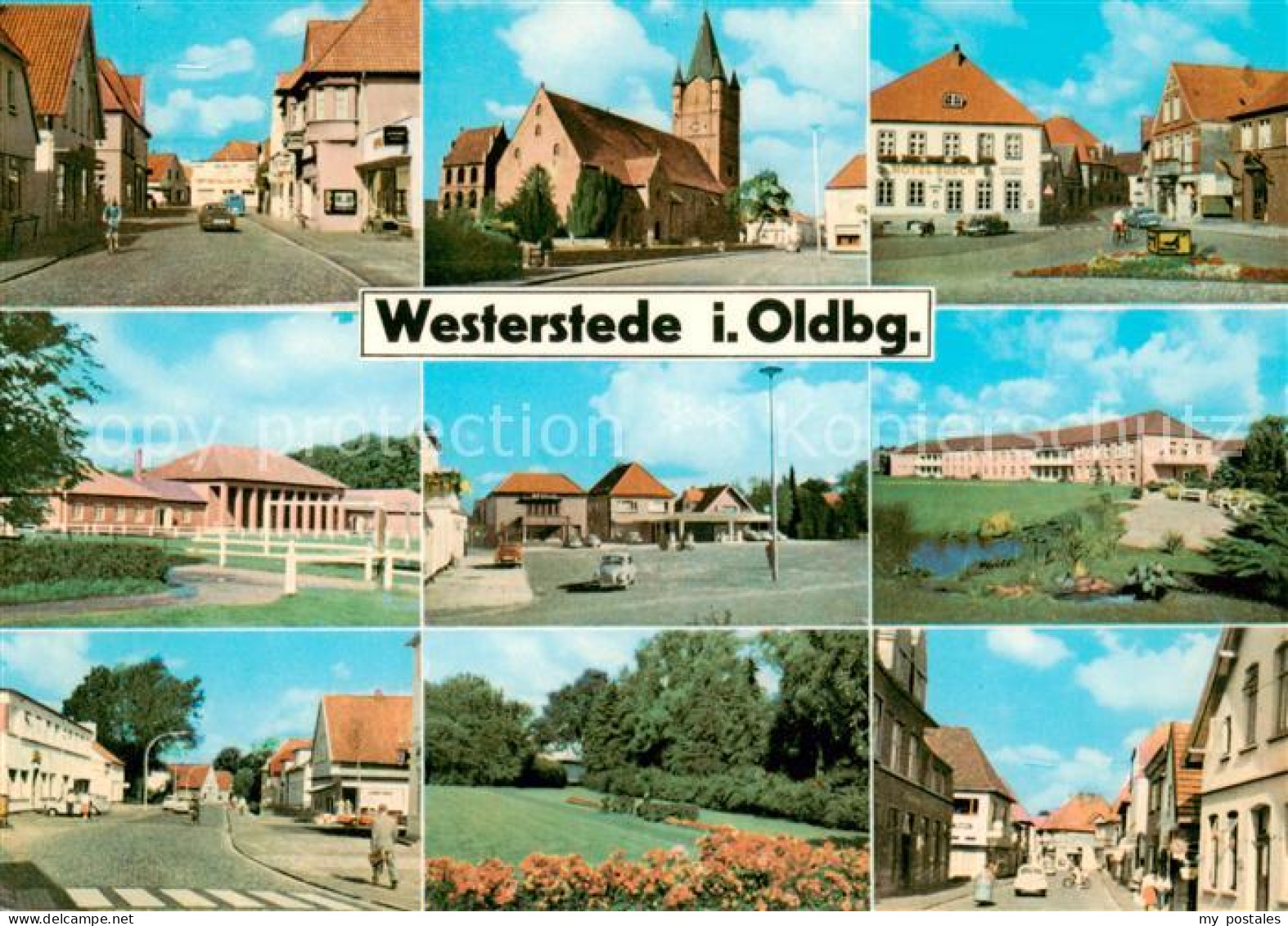 73842601 Westerstede Strassenpartien Marktplatz Kirche Park Westerstede - Westerstede