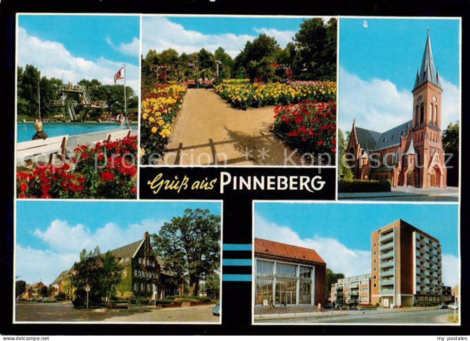 73842600 Pinneberg Schwimmbad Park Kirche Ortspartien Pinneberg - Pinneberg