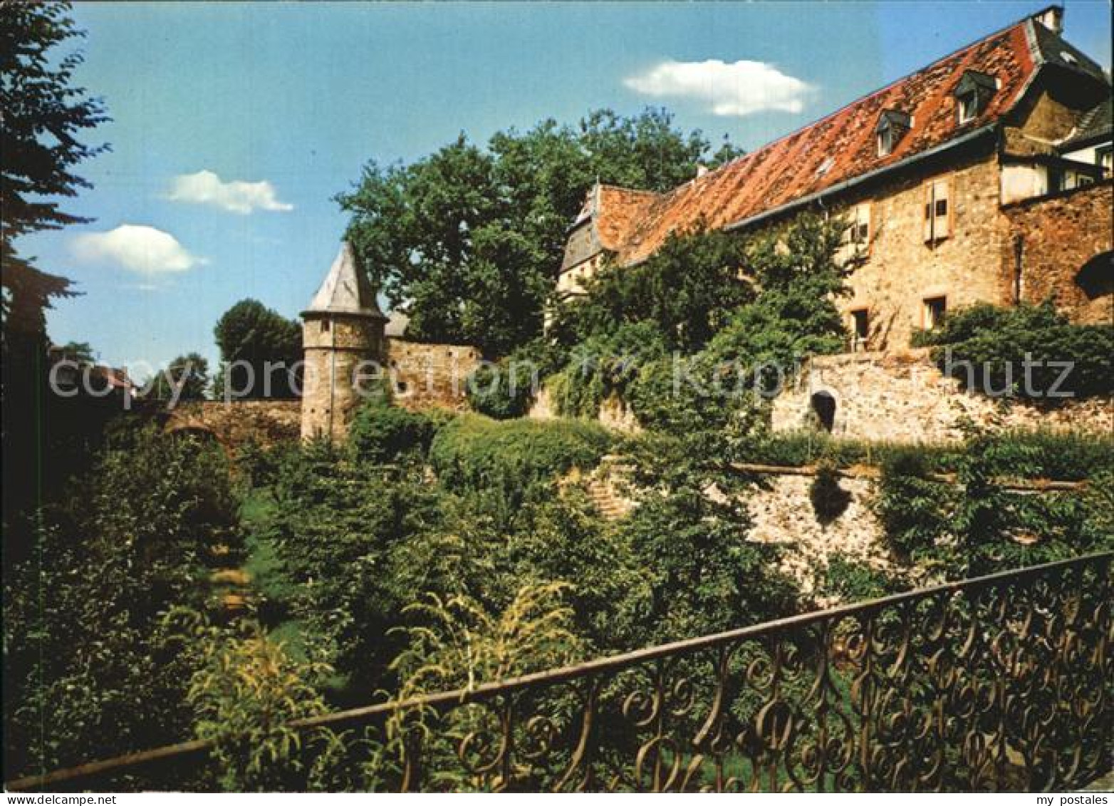 72439427 Friedberg Hessen Burg Suedseite Mit Hirschgraben Friedberg - Friedberg