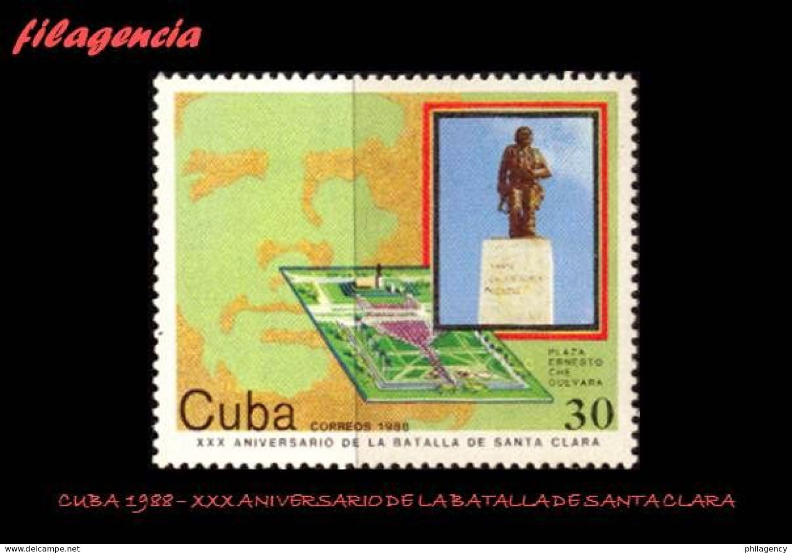 CUBA MINT. 1988-25 XXX ANIVERSARIO DE LA BATALLA DE SANTA CLARA. ERNESTO CHE GUEVARA - Nuevos