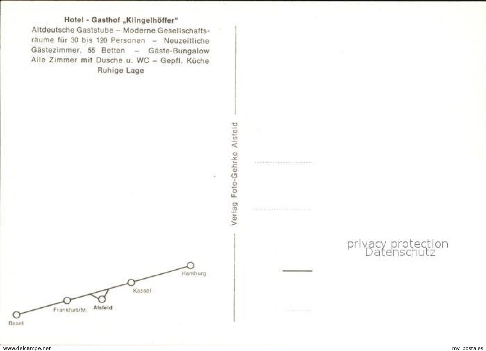 72433818 Alsfeld Hotel Gasthof Klingelhoeffer Altdeutsche Gaststube Alsfeld - Alsfeld