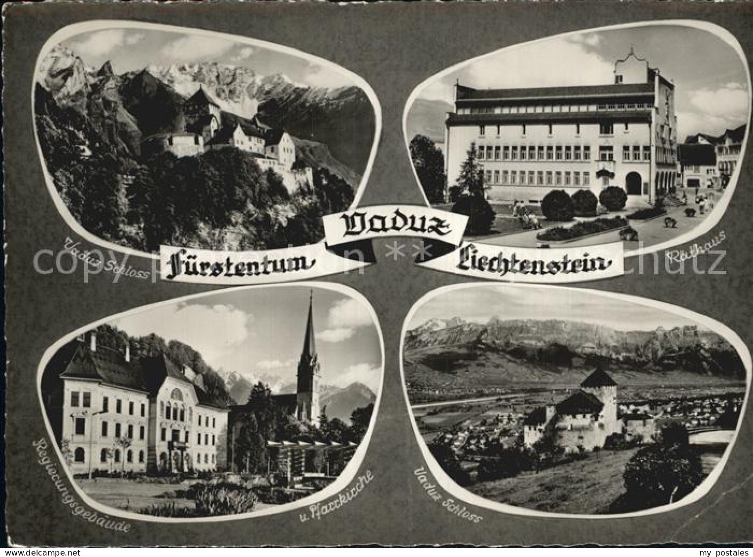 72433360 Vaduz Schloss Pfarrkirche Rathaus Vaduz - Liechtenstein