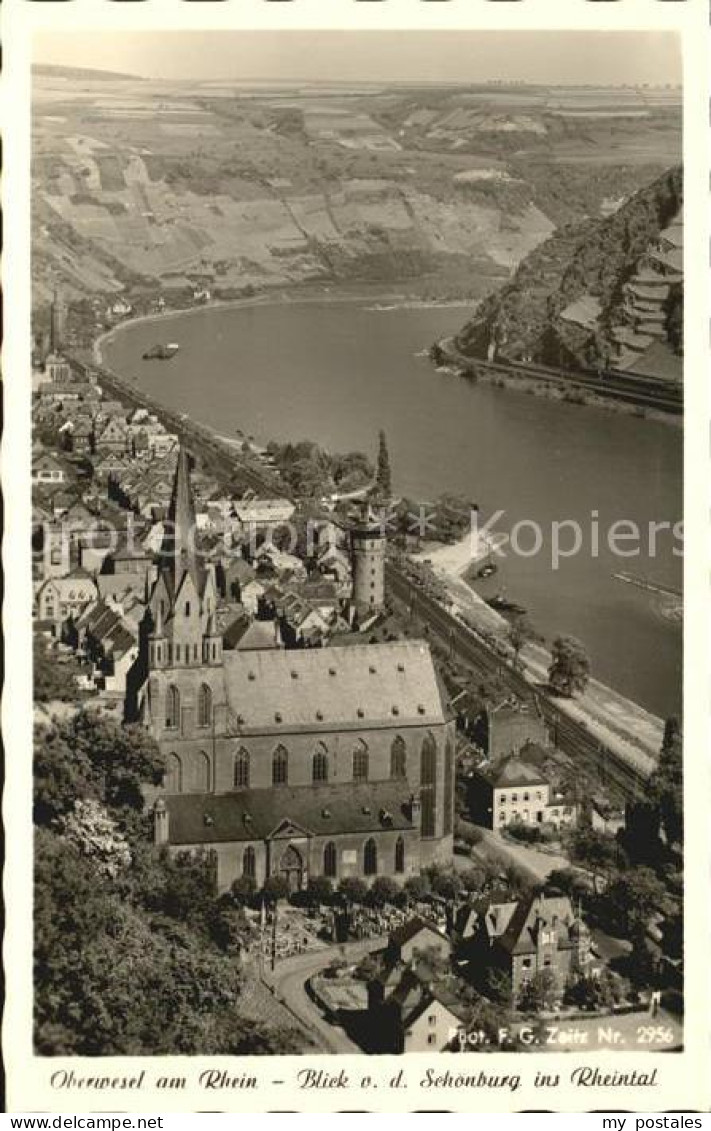 72433055 Oberwesel Rhein Blick Von Der Schoenburg Oberwesel - Oberwesel