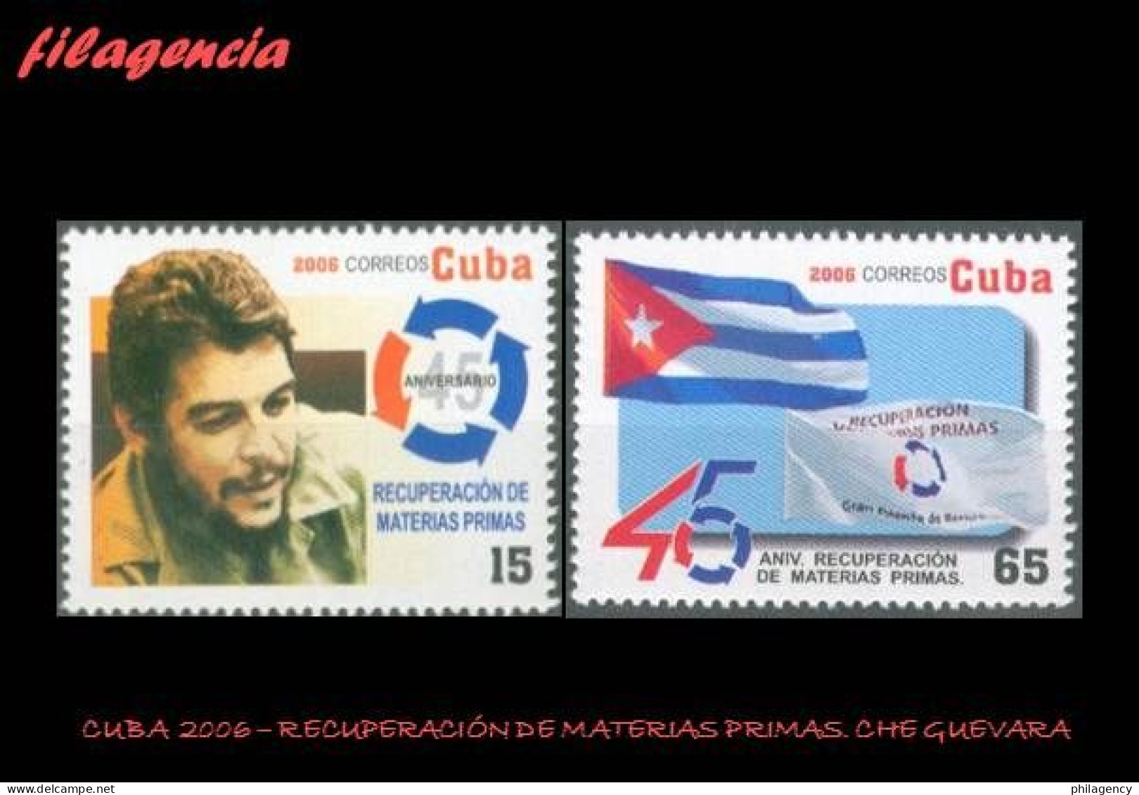 CUBA MINT. 2006-19 45 ANIVERSARIO DEL MOVIMIENTO DE RECUPERACIÓN DE MATERIAS PRIMAS. ERNESTO CHE GUEVARA - Nuevos