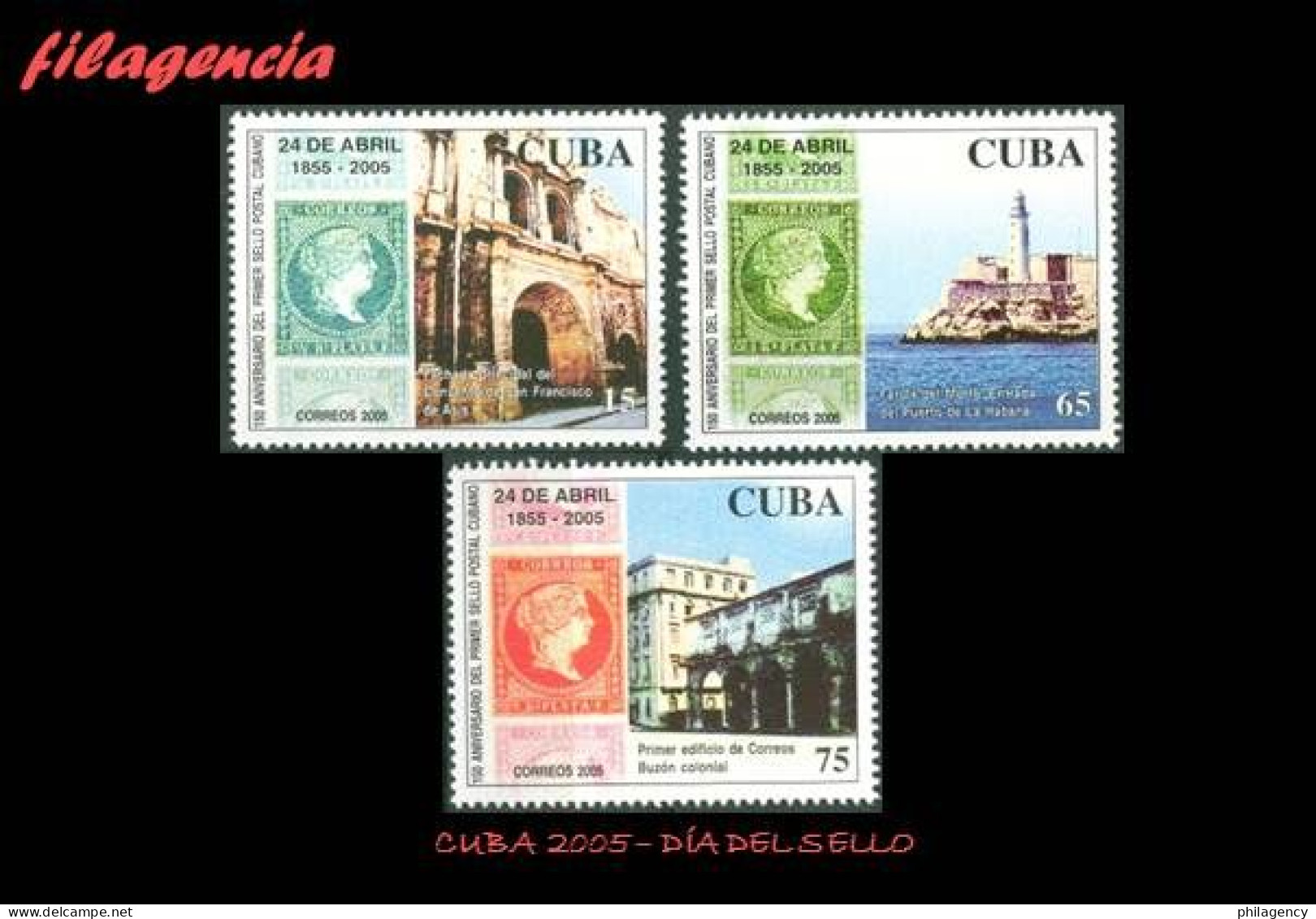 CUBA MINT. 2005-14 DÍA DEL SELLO CUBANO. PRIMERA EMISIÓN DE SELLOS CIRCULADOS EN CUBA - Nuevos