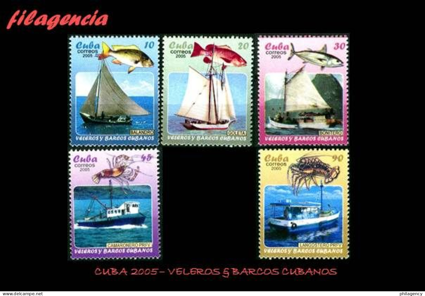 CUBA MINT. 2005-13 VELEROS & BARCOS CUBANOS. FAUNA MARINA - Nuevos