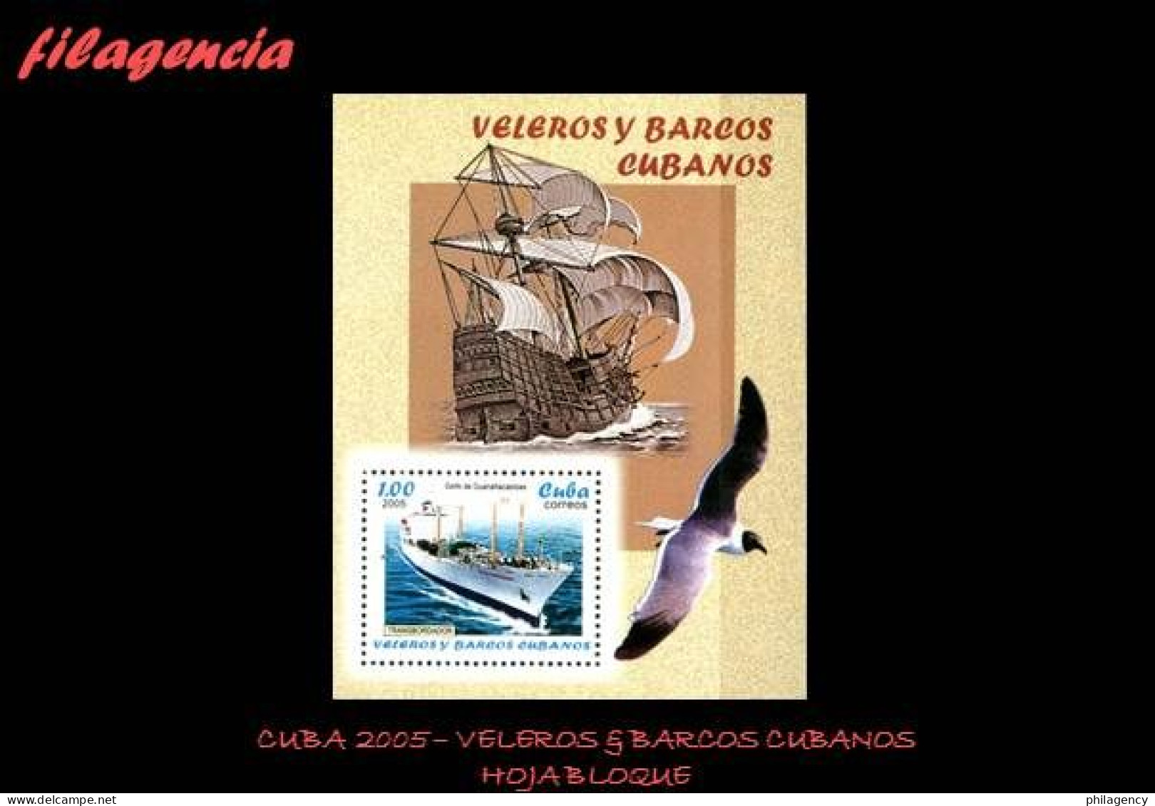 CUBA MINT. 2005-13 VELEROS & BARCOS CUBANOS. FAUNA MARINA. HOJA BLOQUE - Nuevos