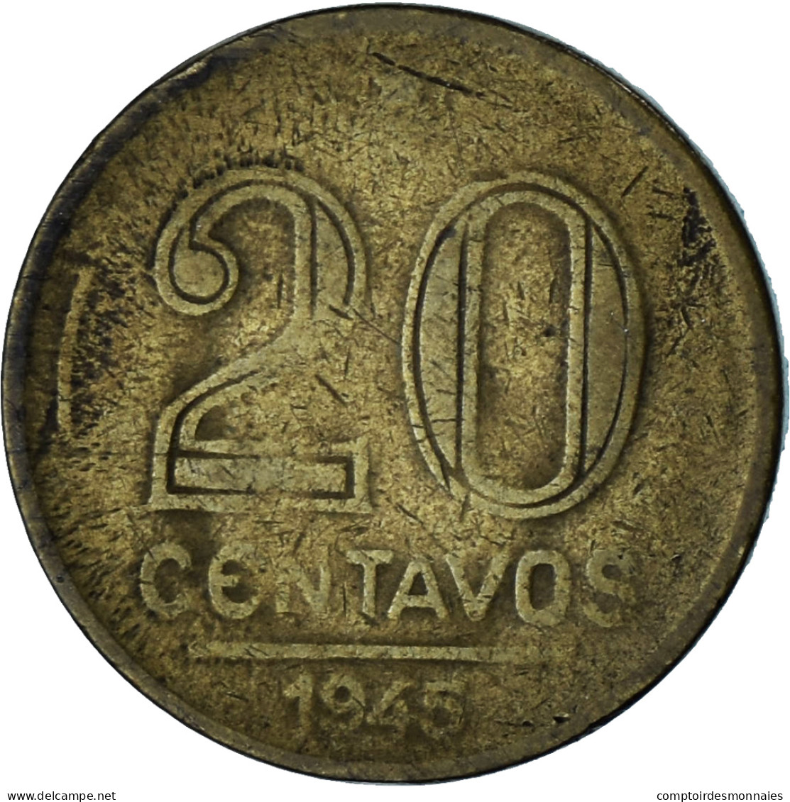 Brésil, 20 Centavos, 1945 - Brésil