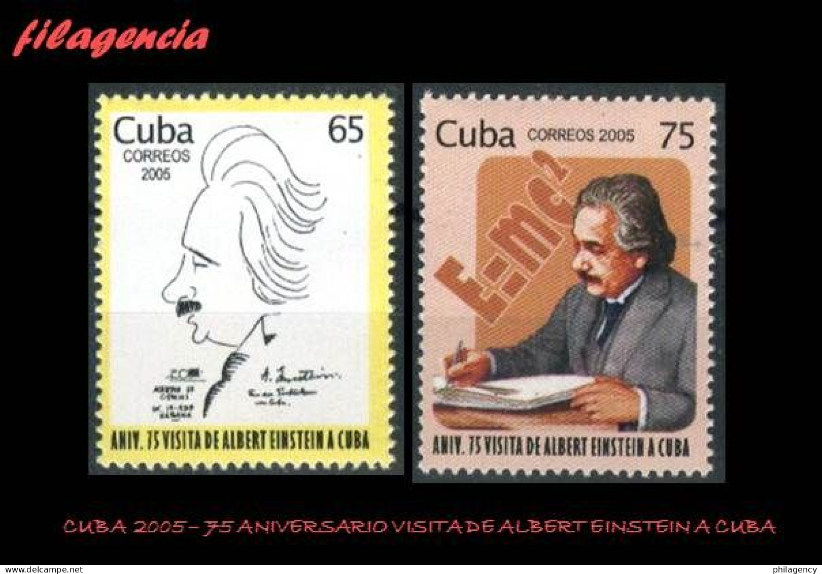 CUBA MINT. 2005-23 75 ANIVERSARIO DE LA VISITA DE ALBERT EINSTEIN A CUBA - Nuevos