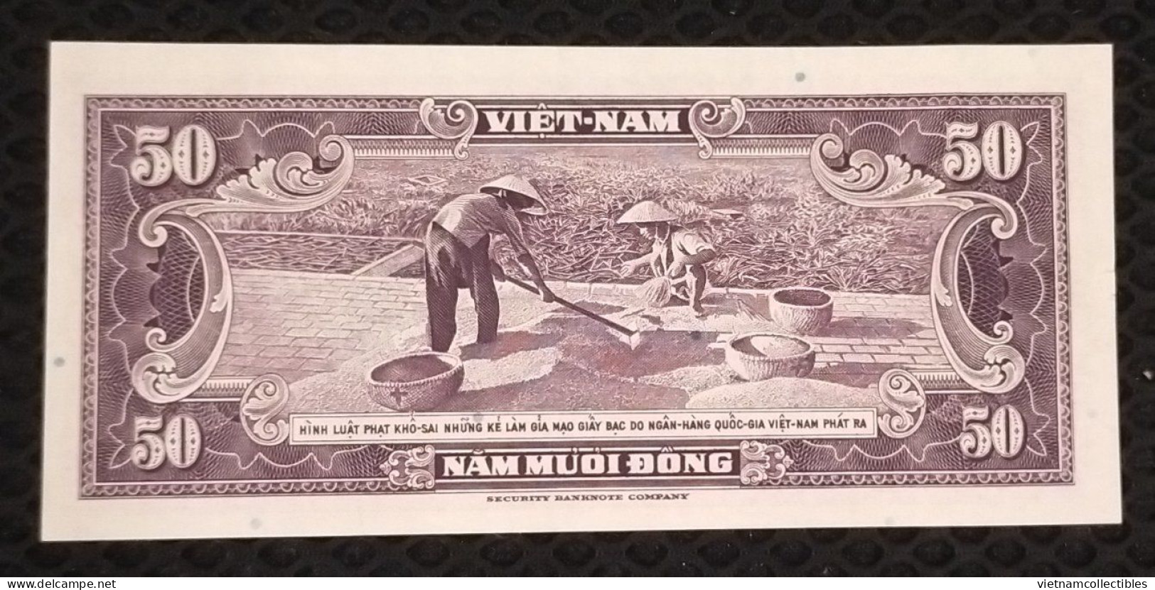 South Vietnam Viet Nam 50 Dong UNC Banknote Note 1956 - Pick # 07 / 02 Photos - Viêt-Nam