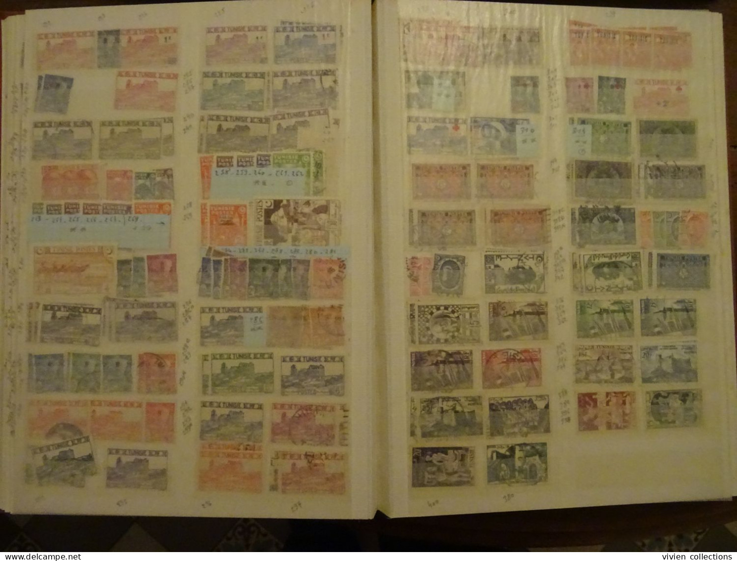 Collection colonies Algérie Maroc Tunisie complet (très rares manques) cote 10 000 € + classeurs doubles et indépendance