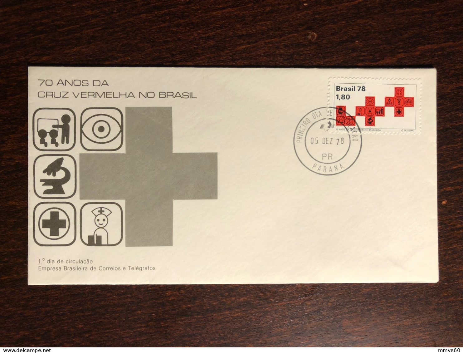 BRAZIL FDC COVER 1978 YEAR RED CROSS HEALTH MEDICINE STAMPS - Covers & Documents