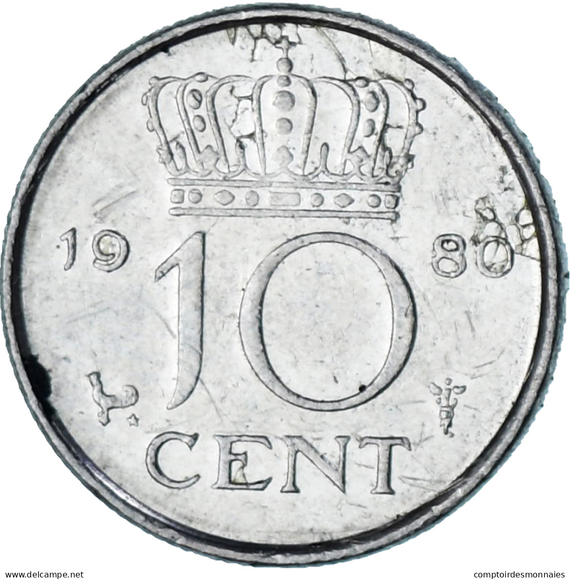 Pays-Bas, 10 Cents, 1980 - 1980-2001 : Beatrix