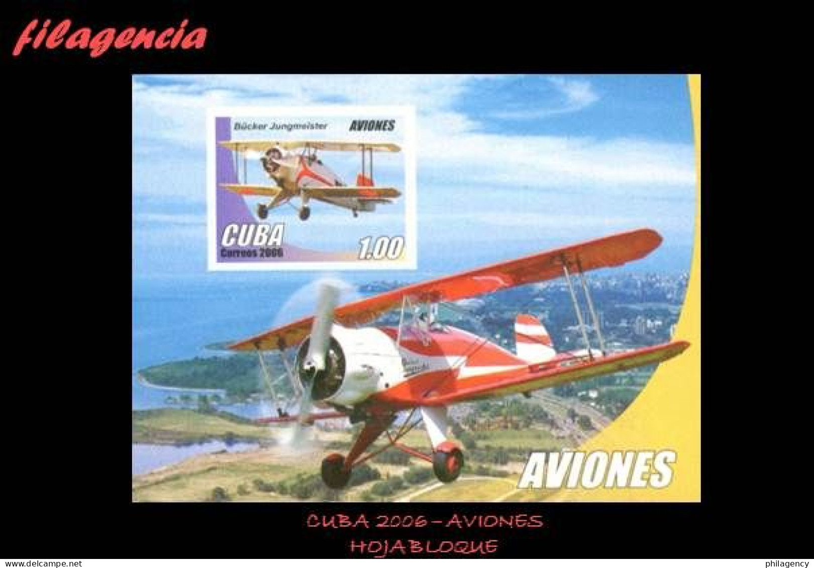 CUBA MINT. 2006-17 HISTORIA DE LA AVIACIÓN. HOJA BLOQUE - Nuevos