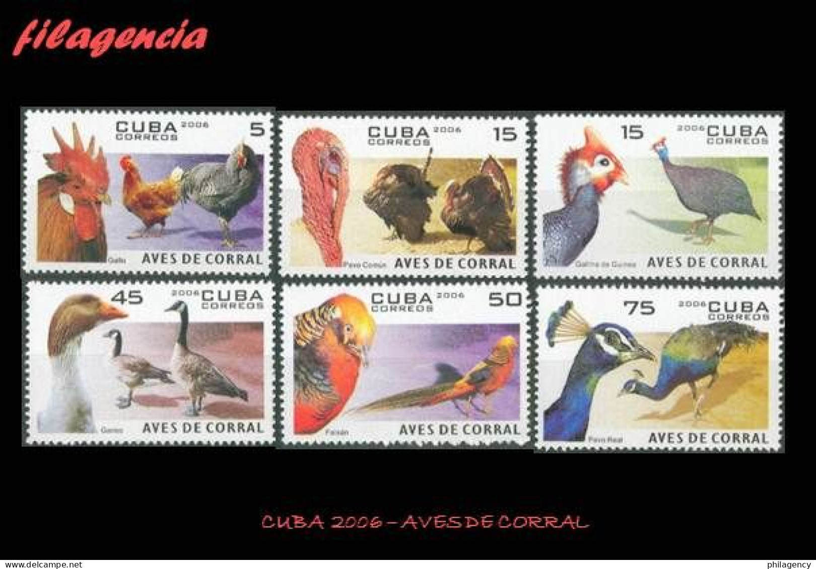 CUBA MINT. 2006-13 FAUNA. AVES DE CORRAL - Nuovi